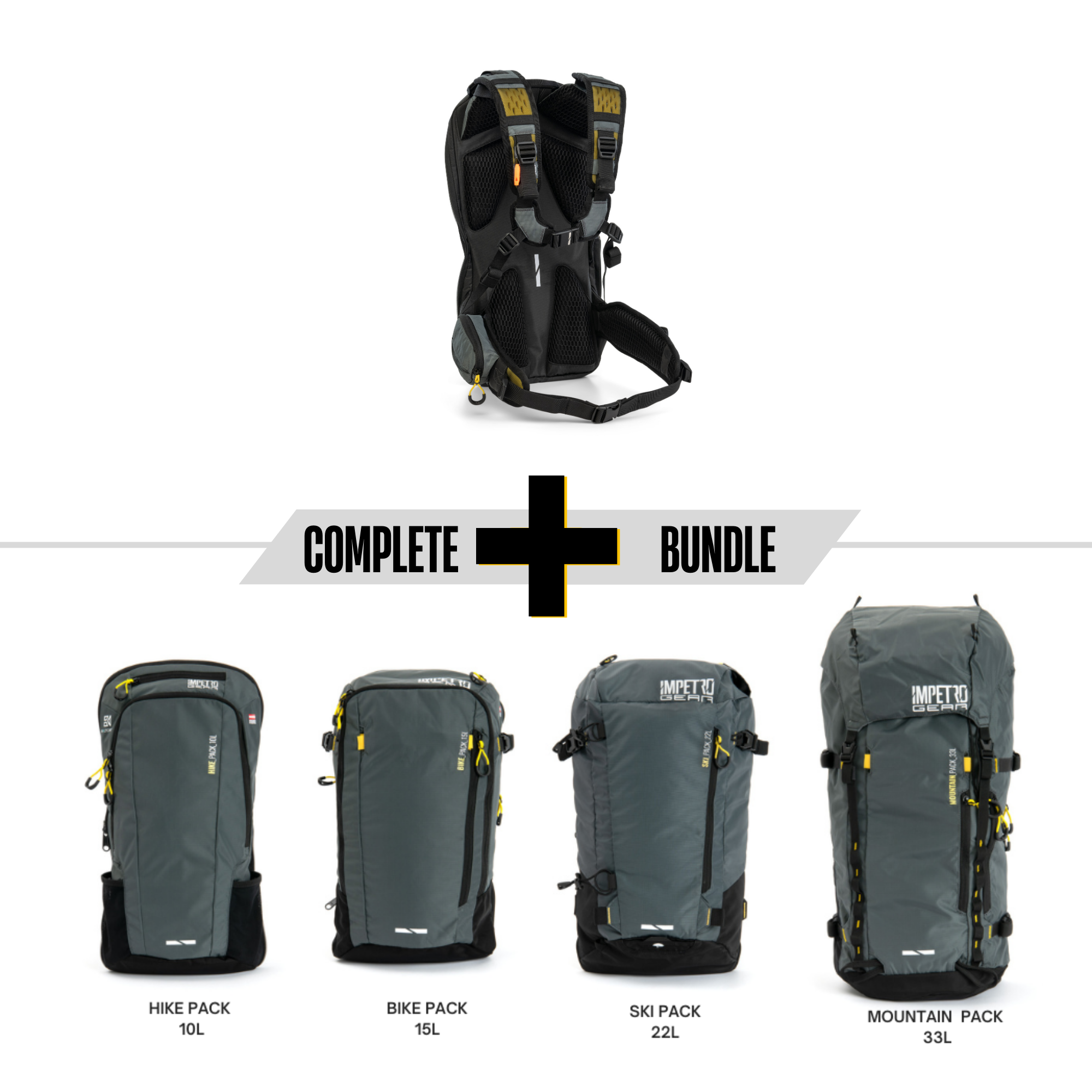 Modular top hiking backpack